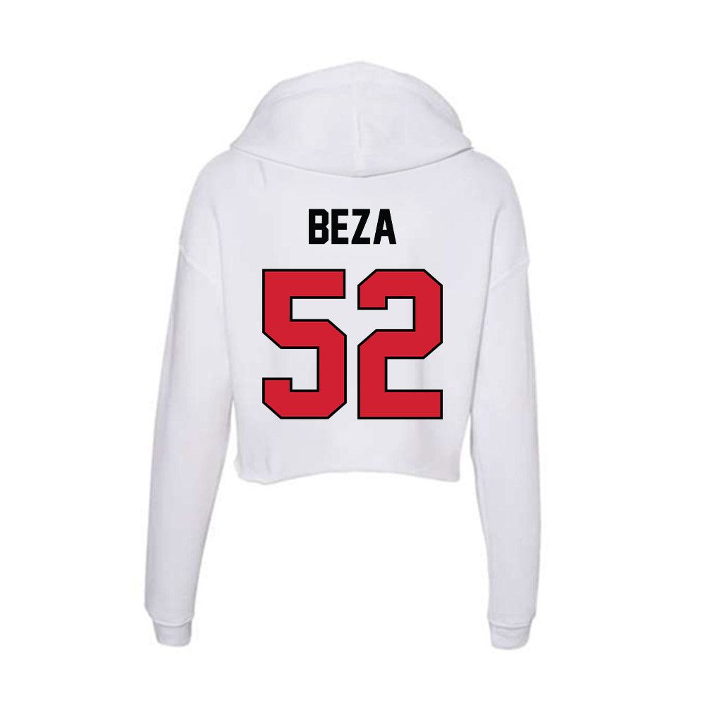 UNLV - NCAA Football : Jacob Beza - Women's Crop Fleece Hooded Sweatshirt-1