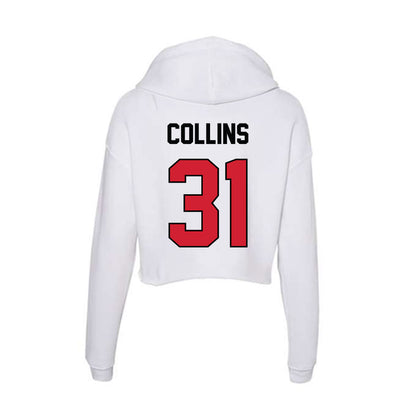 UNLV - NCAA Women's Basketball : Erica Collins - Women's Crop Fleece Hooded Sweatshirt-1