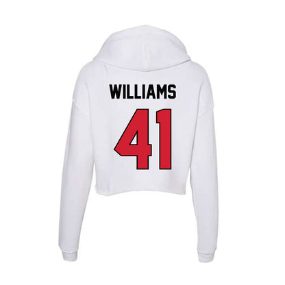 UNLV - NCAA Football : Aveon Williams - Women's Crop Fleece Hooded Sweatshirt-1