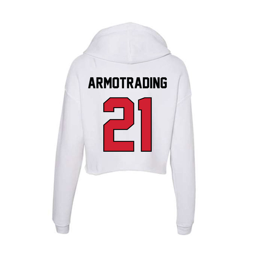 UNLV - NCAA Men's Basketball : Joel Armotrading - Women's Crop Fleece Hoodie-1