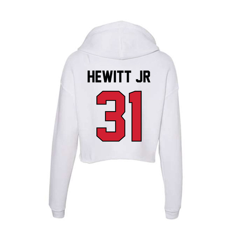 UNLV - NCAA Football : Ronnell Hewitt Jr - Women's Crop Fleece Hooded Sweatshirt-1