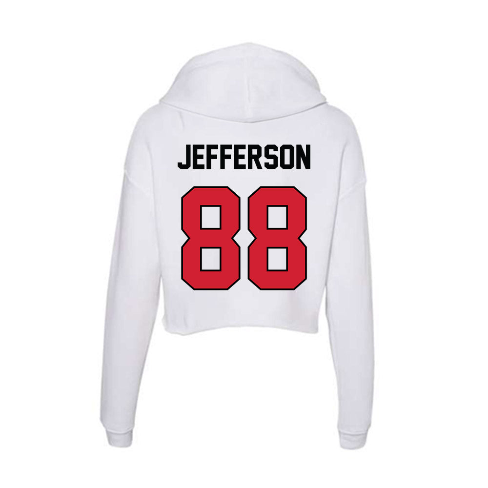 UNLV - NCAA Football : Velltray Jefferson - Women's Crop Fleece Hoodie-1