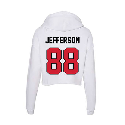UNLV - NCAA Football : Velltray Jefferson - Women's Crop Fleece Hoodie-1
