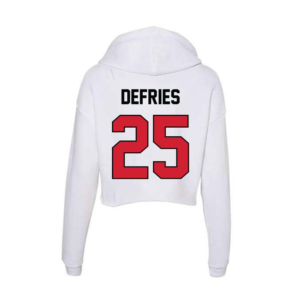 UNLV - NCAA Football : Brock deFries - Women's Crop Fleece Hooded Sweatshirt-1