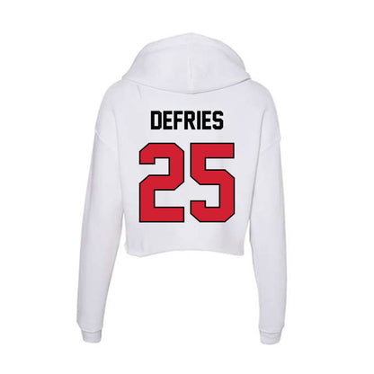 UNLV - NCAA Football : Brock deFries - Women's Crop Fleece Hooded Sweatshirt-1