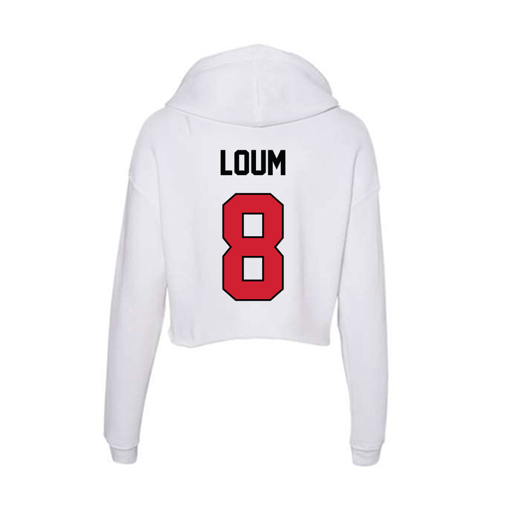 UNLV - NCAA Men's Basketball : Moustapha Loum - Women's Crop Fleece Hoodie-1