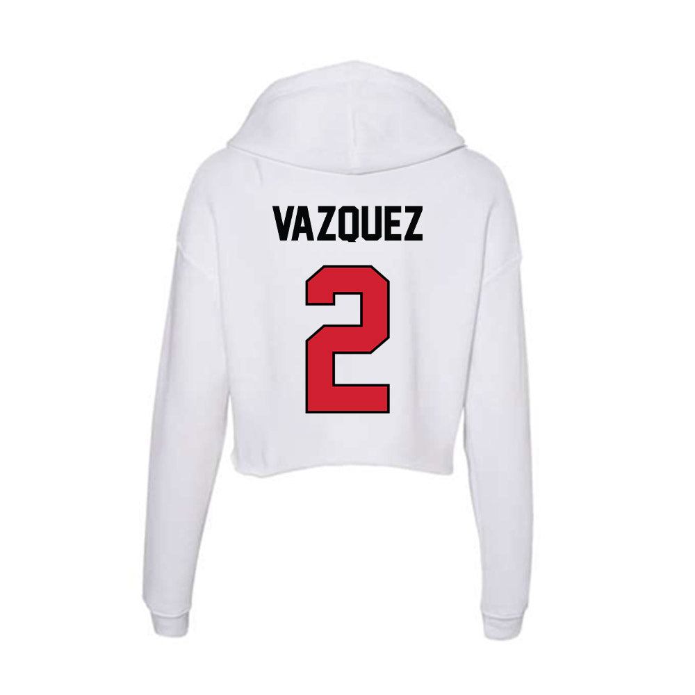UNLV - NCAA Men's Soccer : Manuel Vazquez - Women's Crop Fleece Hoodie-1