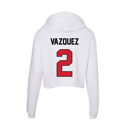 UNLV - NCAA Men's Soccer : Manuel Vazquez - Women's Crop Fleece Hoodie-1