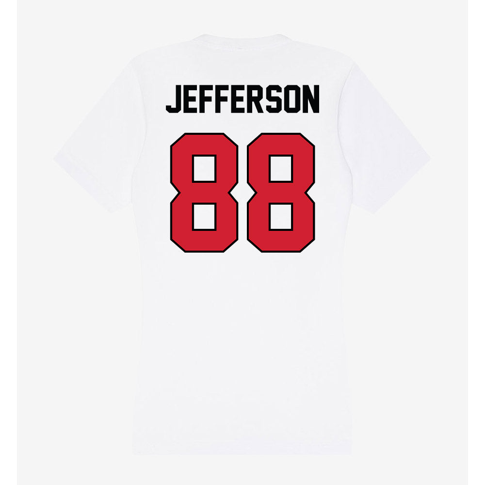 UNLV - NCAA Football : Velltray Jefferson - Women's V-Neck T-Shirt-1