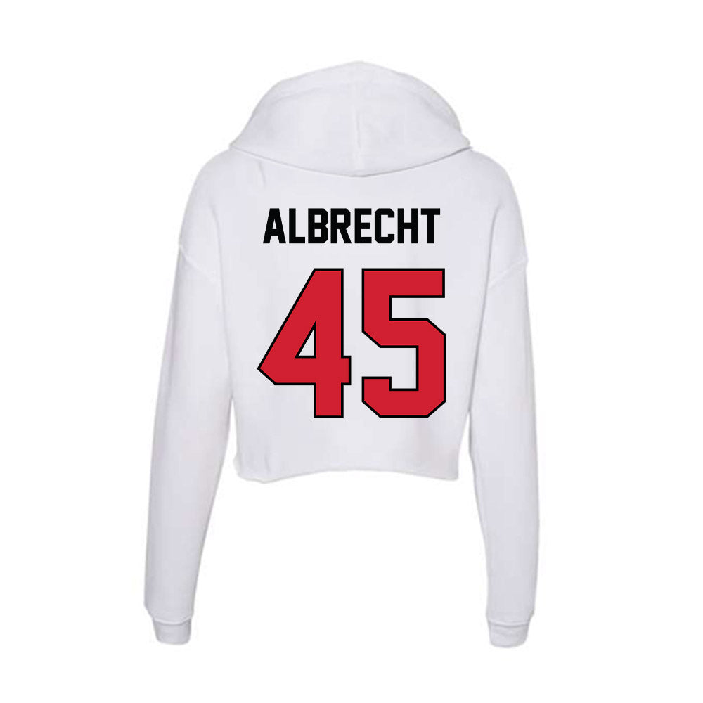 UNLV - NCAA Football : Cole Albrecht - Women's Crop Fleece Hooded Sweatshirt-1