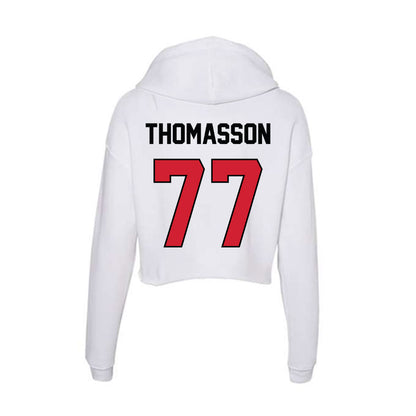 UNLV - NCAA Football : Colton Thomasson - Women's Crop Fleece Hoodie-1