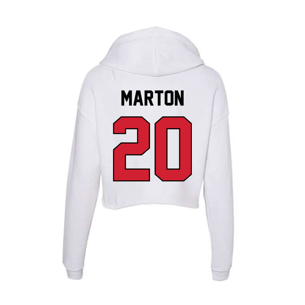 UNLV - NCAA Baseball : Ryan Marton - Women's Crop Fleece Hoodie-1