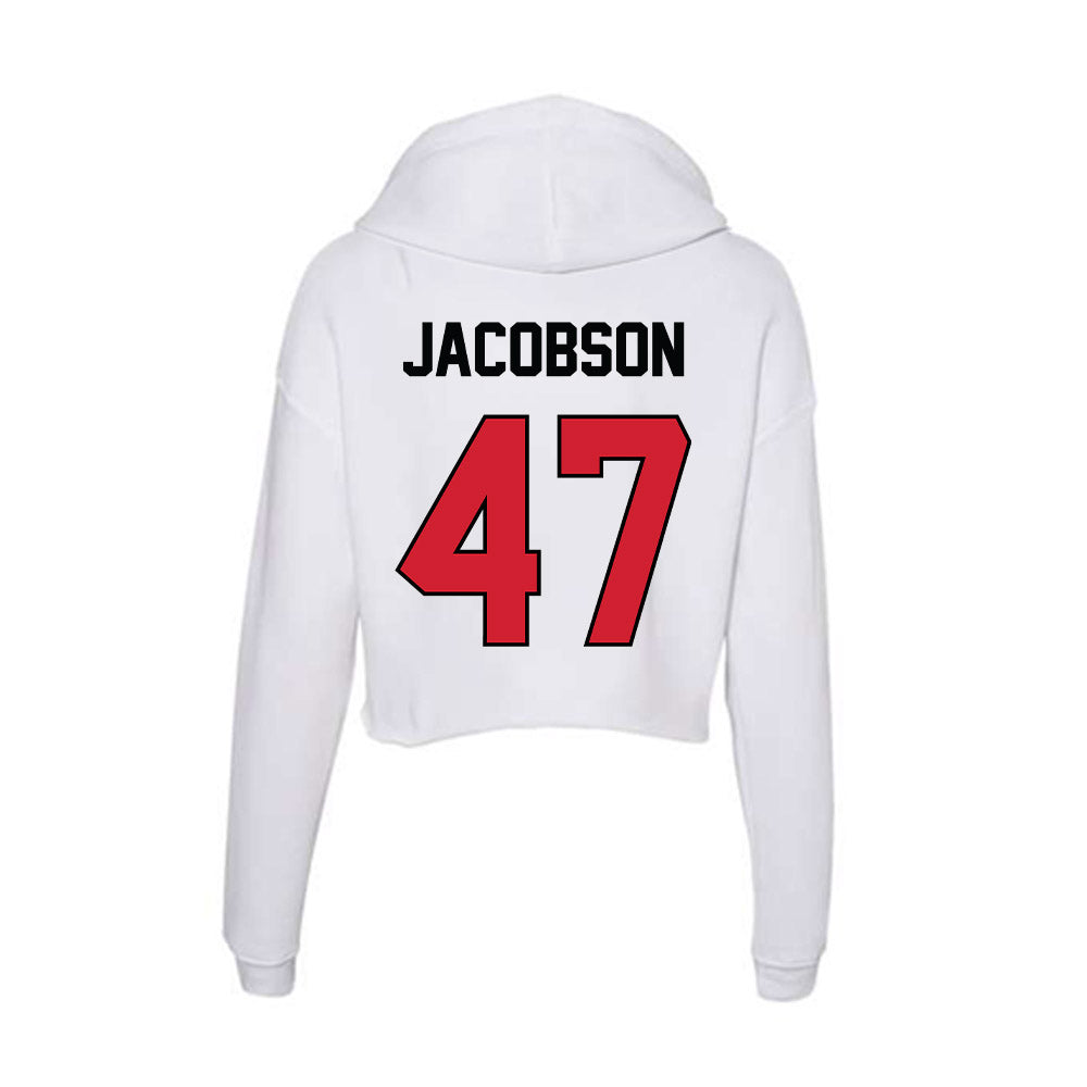 UNLV - NCAA Football : Tyson Jacobson - Women's Crop Fleece Hoodie-1