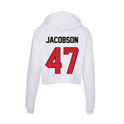 UNLV - NCAA Football : Tyson Jacobson - Women's Crop Fleece Hoodie-1