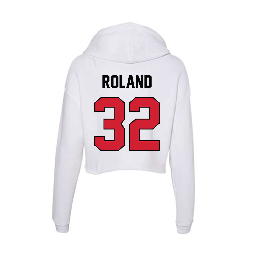 UNLV - NCAA Women's Basketball : Meadow Roland - Women's Crop Fleece Hoodie-1