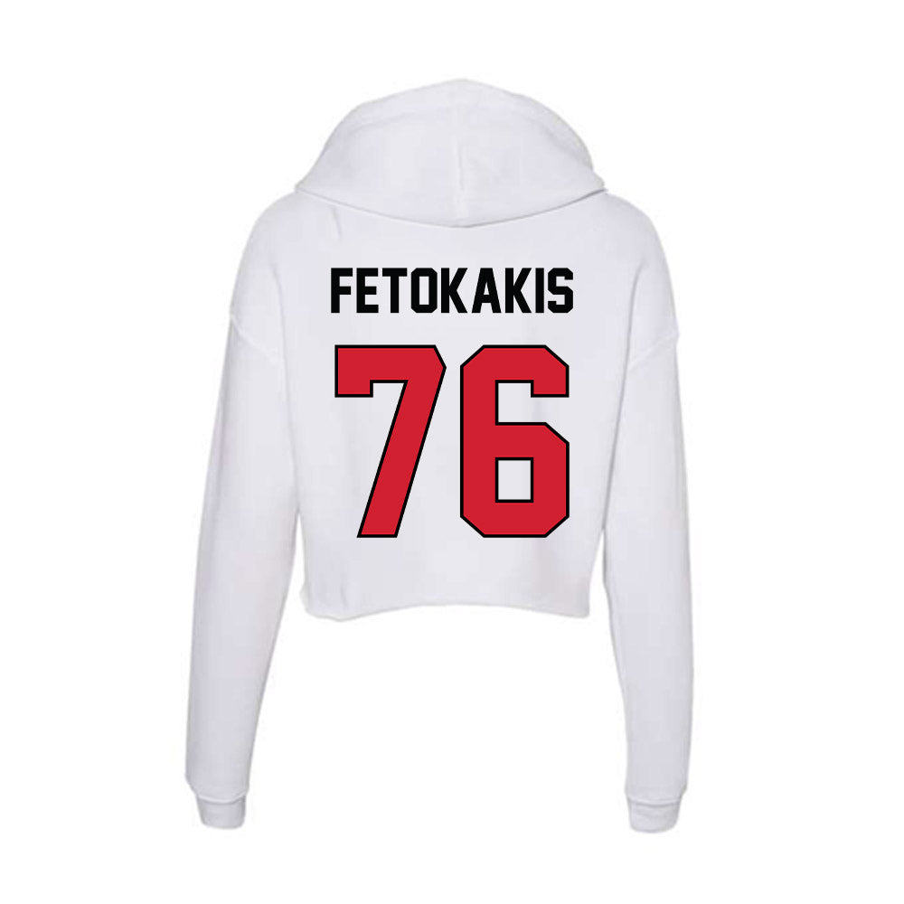 UNLV - NCAA Football : Chrysanthos Fetokakis - Women's Crop Fleece Hoodie-1