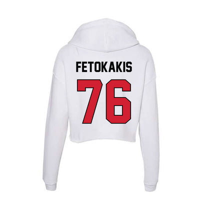 UNLV - NCAA Football : Chrysanthos Fetokakis - Women's Crop Fleece Hoodie-1