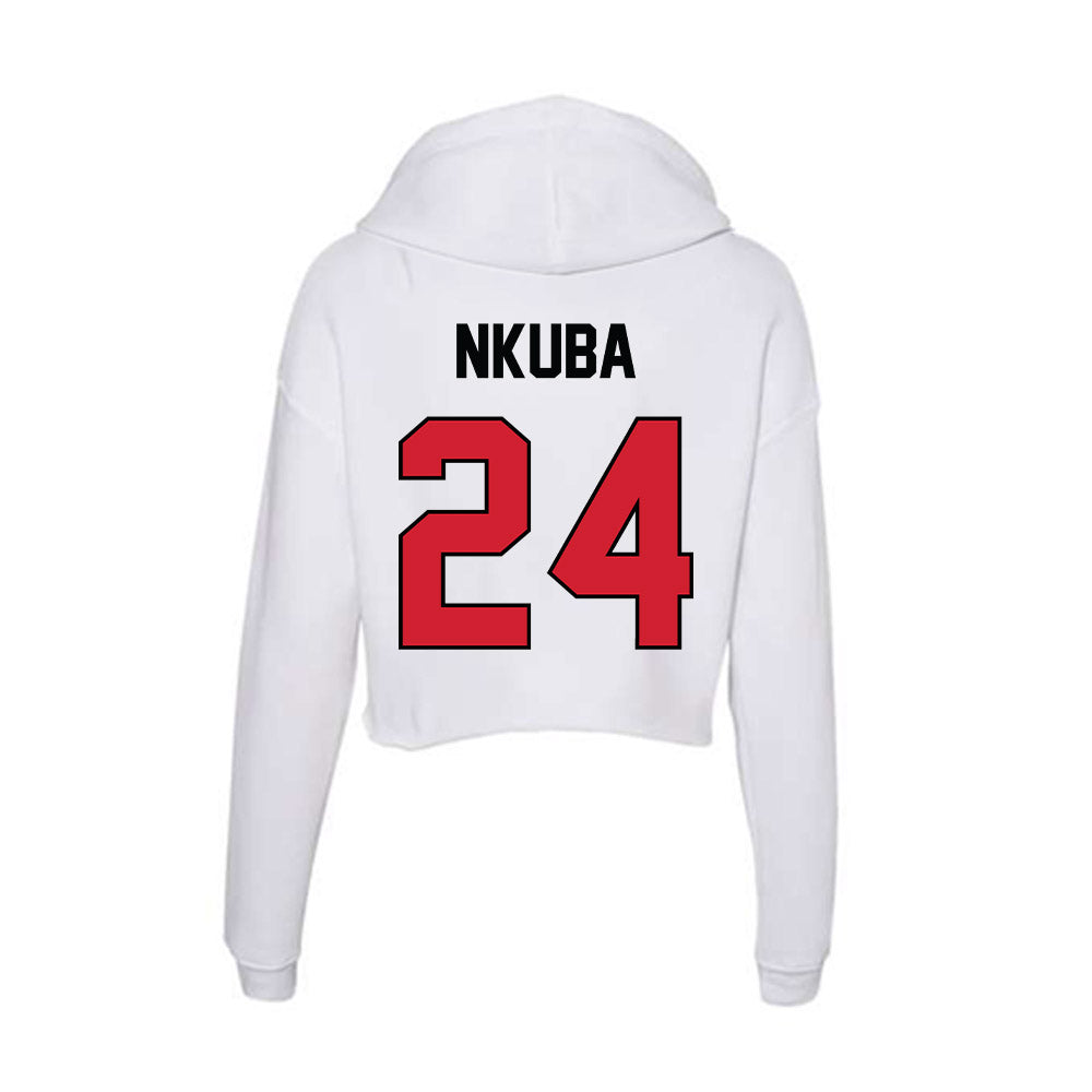 UNLV - NCAA Football : Tony-Louis Nkuba - Women's Crop Fleece Hooded Sweatshirt-1