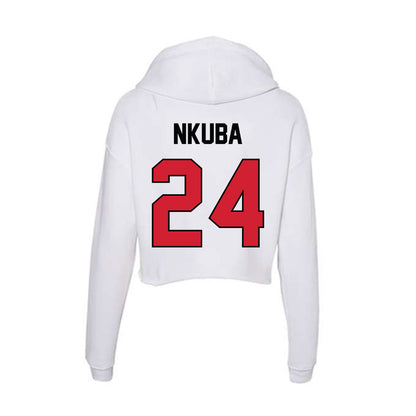 UNLV - NCAA Football : Tony-Louis Nkuba - Women's Crop Fleece Hooded Sweatshirt-1