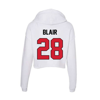 UNLV - NCAA Football : Vern Blair - Women's Crop Fleece Hooded Sweatshirt-1