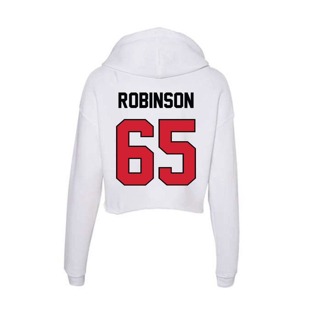 UNLV - NCAA Football : Ace Robinson - Women's Crop Fleece Hoodie-1