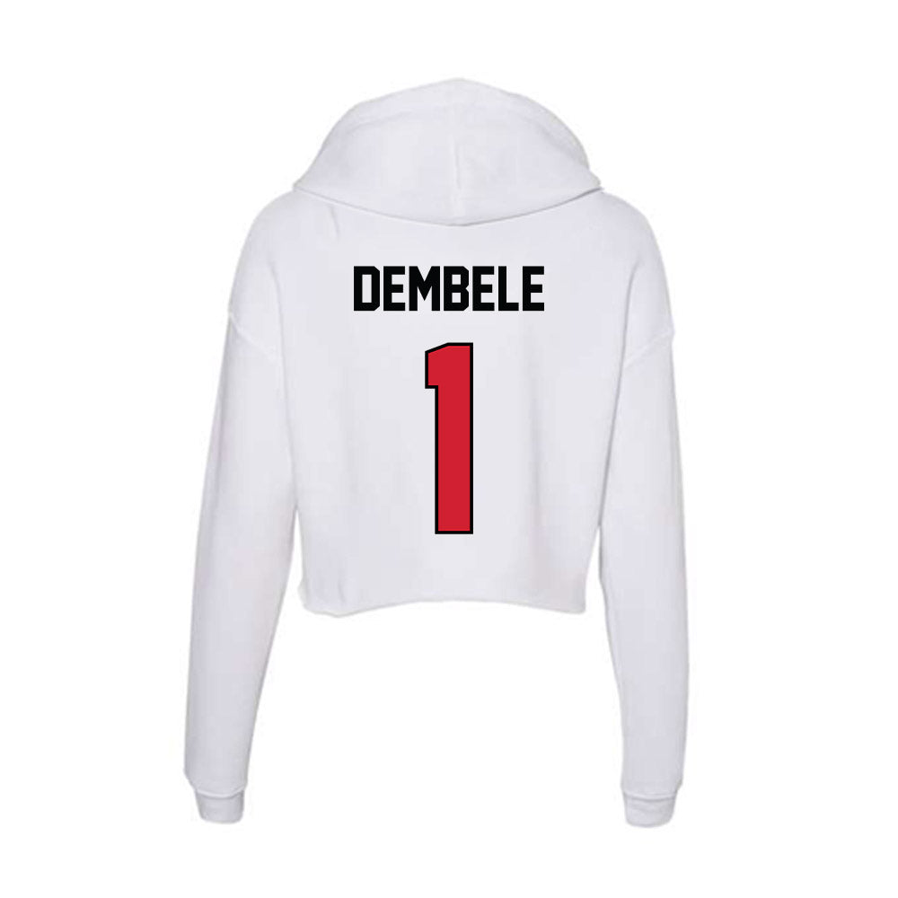 UNLV - NCAA Men's Basketball : Ladji Dembele - Women's Crop Fleece Hoodie-1