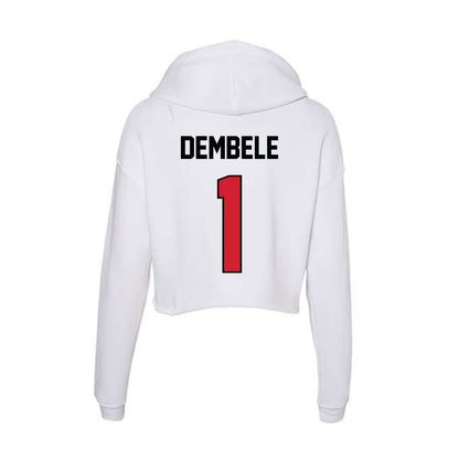UNLV - NCAA Men's Basketball : Ladji Dembele - Women's Crop Fleece Hoodie-1