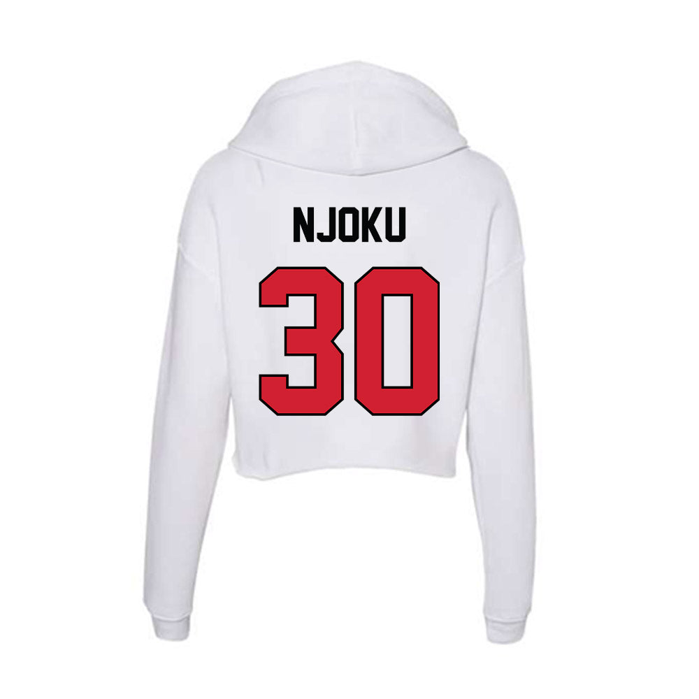 UNLV - NCAA Football : Jordan Njoku - Women's Crop Fleece Hooded Sweatshirt-1