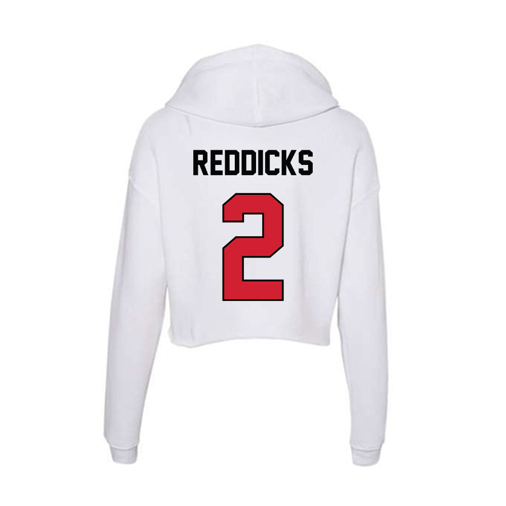 UNLV - NCAA Football : Taz Reddicks - Women's Crop Fleece Hooded Sweatshirt-1