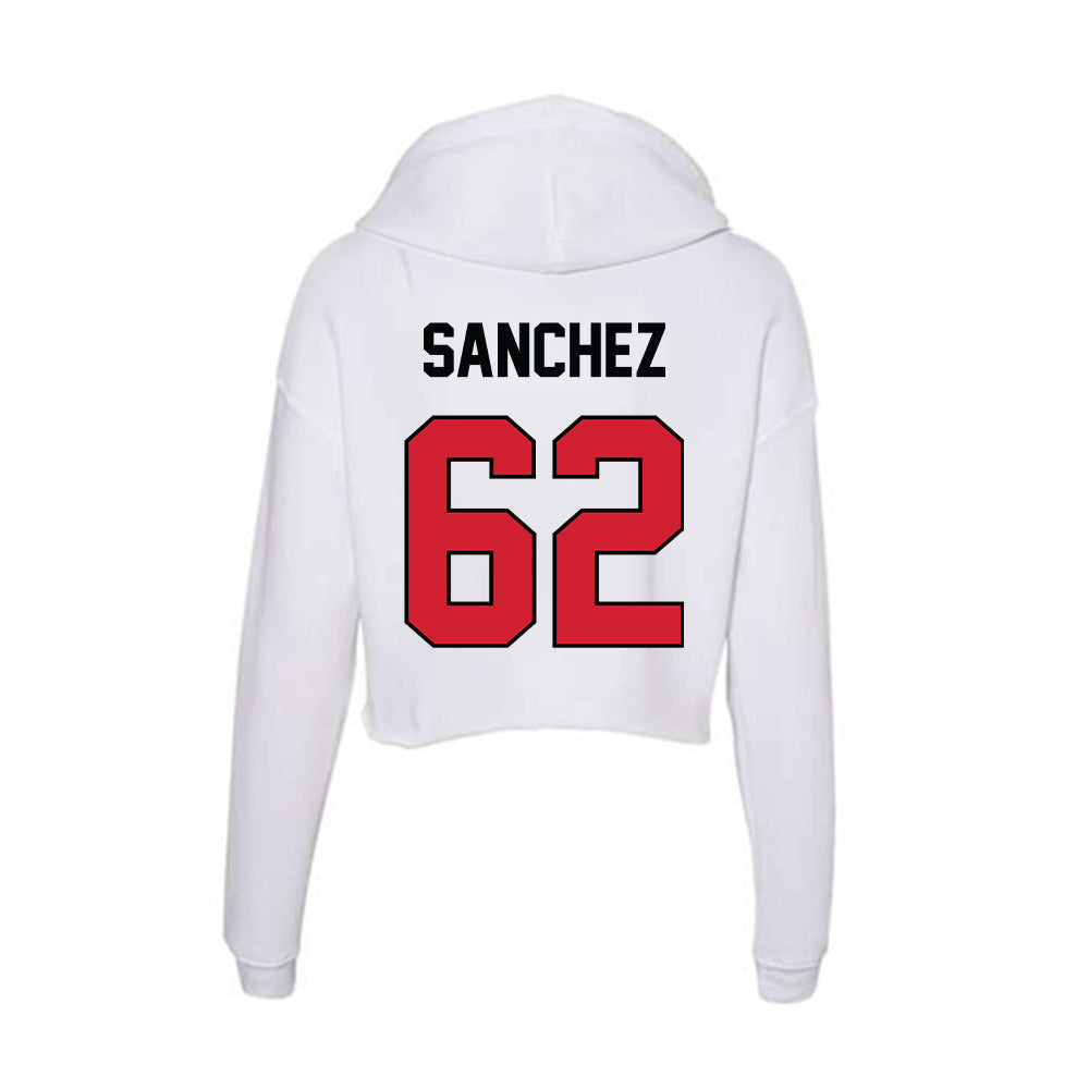 UNLV - NCAA Football : Eli Sanchez - Women's Crop Fleece Hooded Sweatshirt-1