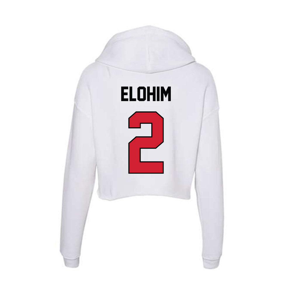 UNLV - NCAA Women's Basketball : Mariah Elohim - Women's Crop Fleece Hoodie-1