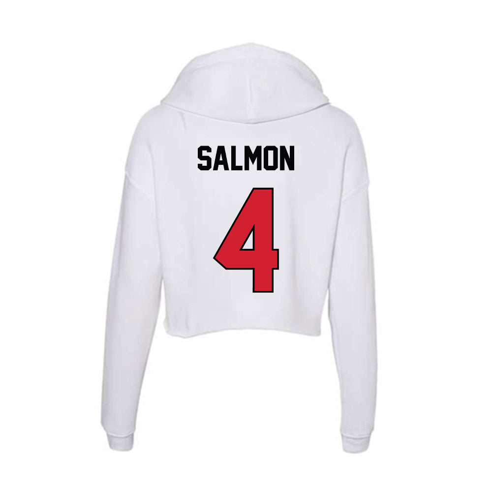 UNLV - NCAA Baseball : Jack Salmon - Women's Crop Fleece Hoodie-1