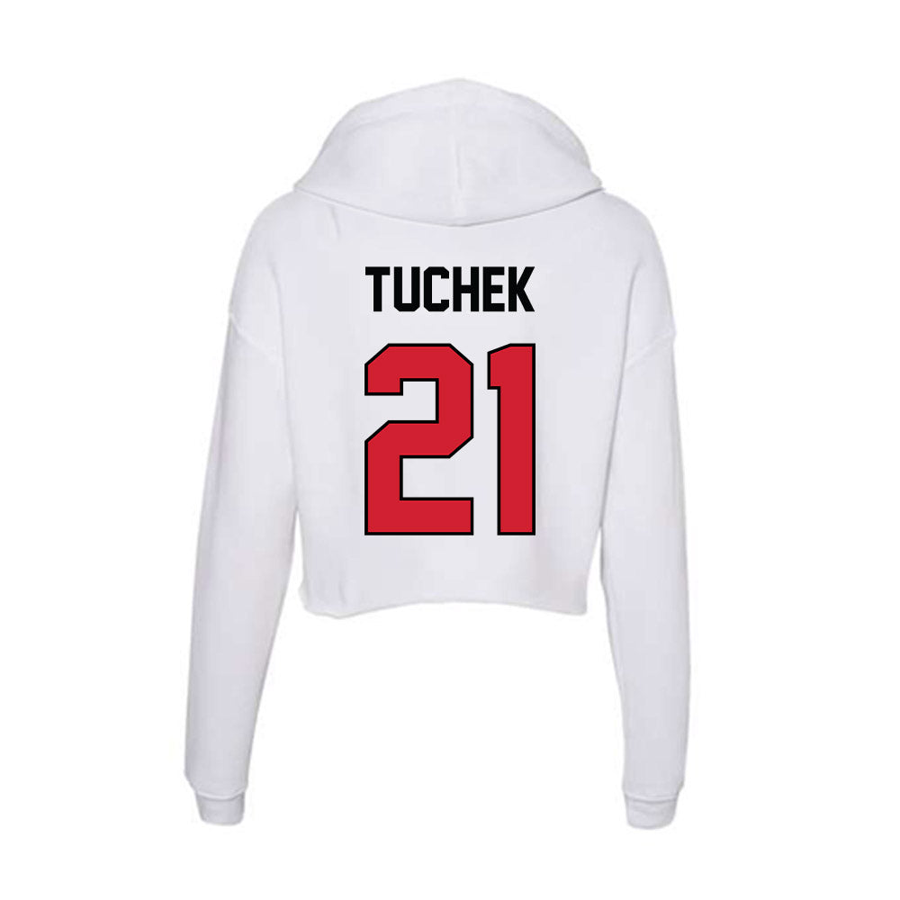 UNLV - NCAA Football : Joshua Tuchek - Women's Crop Fleece Hoodie-1