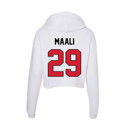 UNLV - NCAA Football : Mohammad Maali - Women's Crop Fleece Hoodie-1