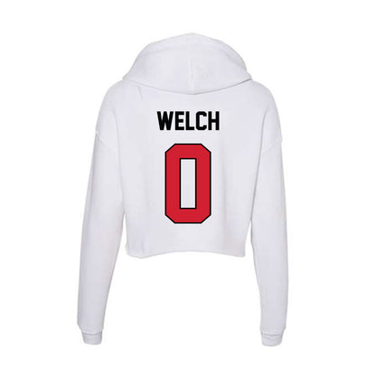 UNLV - NCAA Football : Laterrance Welch - Women's Crop Fleece Hooded Sweatshirt-1