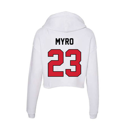 UNLV - NCAA Baseball : Gunnar Myro - Women's Crop Fleece Hoodie-1