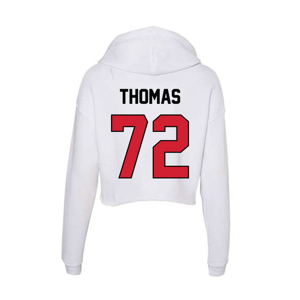 UNLV - NCAA Football : Will Thomas - Women's Crop Fleece Hoodie-1