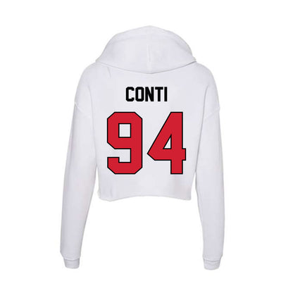 UNLV - NCAA Football : Lucas Conti - Women's Crop Fleece Hoodie-1