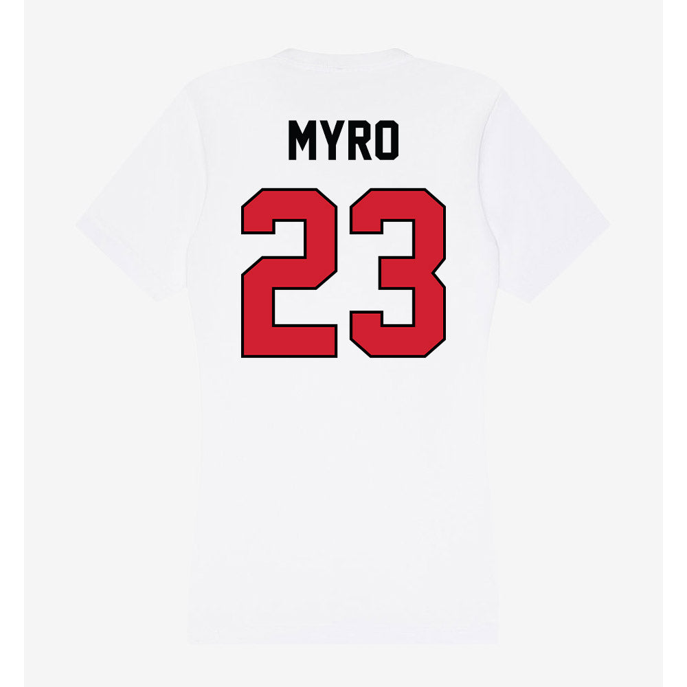 UNLV - NCAA Baseball : Gunnar Myro - Women's V-Neck T-Shirt-1