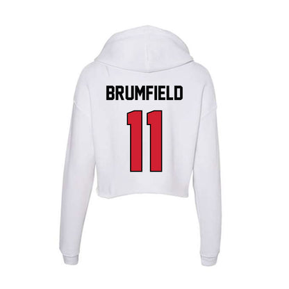UNLV - NCAA Men's Basketball : Xavier Brumfield - Women's Crop Fleece Hoodie-1
