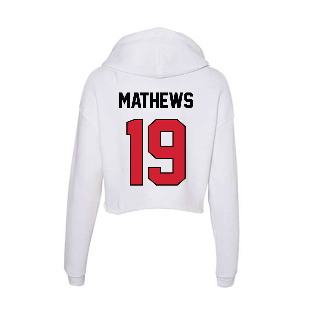 UNLV - NCAA Football : Tylen Mathews - Women's Crop Fleece Hoodie-1
