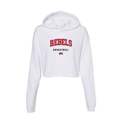 UNLV - NCAA Men's Basketball : Jeremy Foumena - Women's Crop Fleece Hooded Sweatshirt-0