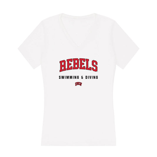 UNLV - NCAA Men's Swimming & Diving : Aidan Favela - Women's V-Neck T-Shirt-0