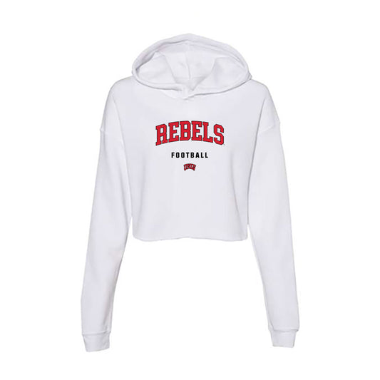 UNLV - NCAA Football : Jacob Beza - Women's Crop Fleece Hooded Sweatshirt-0