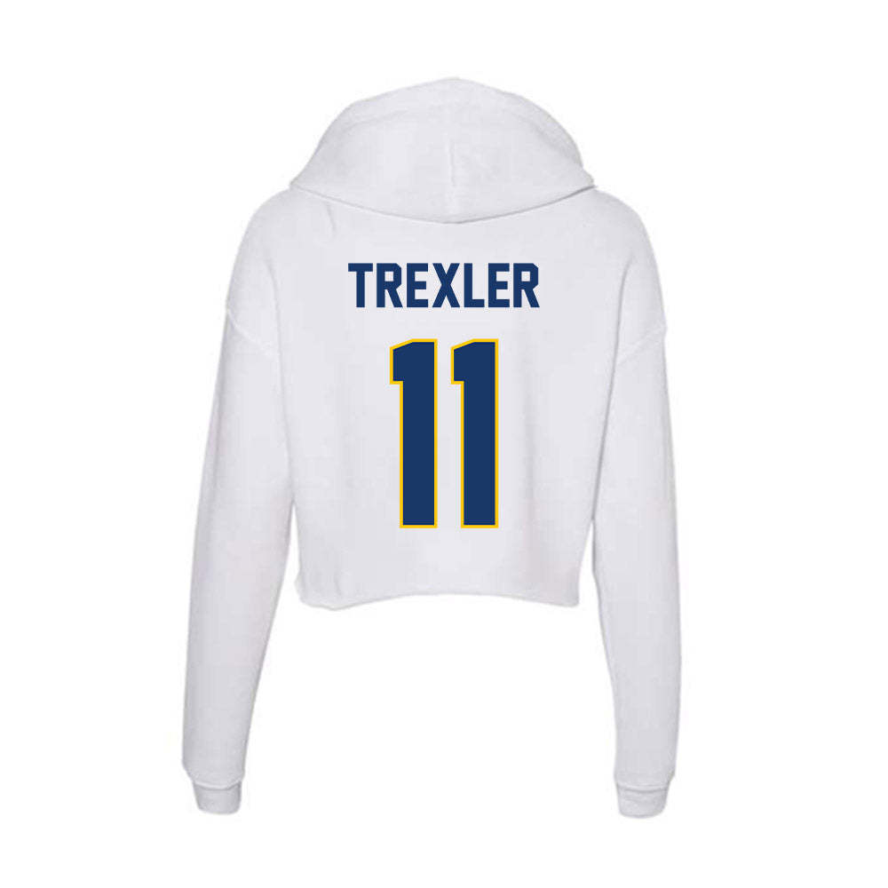 Drexel - NCAA Women's Field Hockey : Ava Trexler - Women's Crop Fleece Hooded Sweatshirt-1