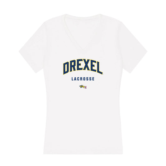 Drexel - NCAA Men's Lacrosse : Brady Potyrala - Women's V-Neck T-Shirt-0