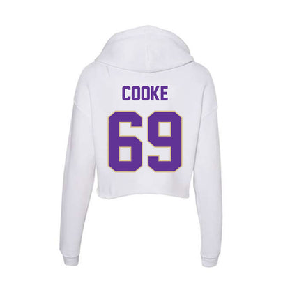 Western Carolina - NCAA Football : Cole Cooke - Classic Shersey Women's Crop Fleece Hoodie-1