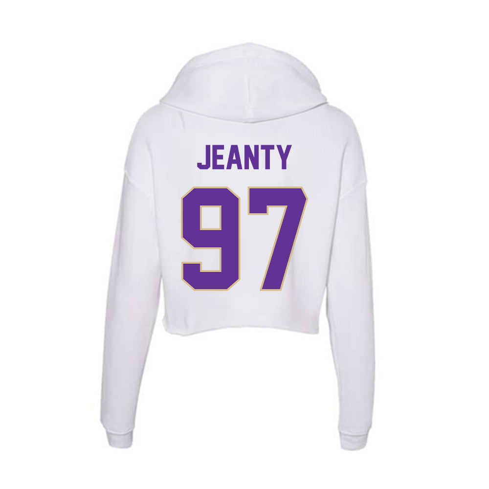 Western Carolina - NCAA Football : Fernando Jeanty - Classic Shersey Women's Crop Fleece Hooded Sweatshirt-1