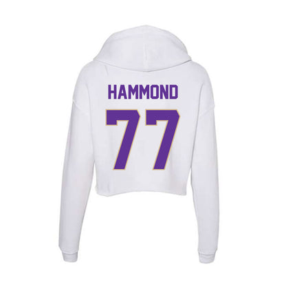 Western Carolina - NCAA Football : John Hammond - Classic Shersey Women's Crop Fleece Hooded Sweatshirt-1