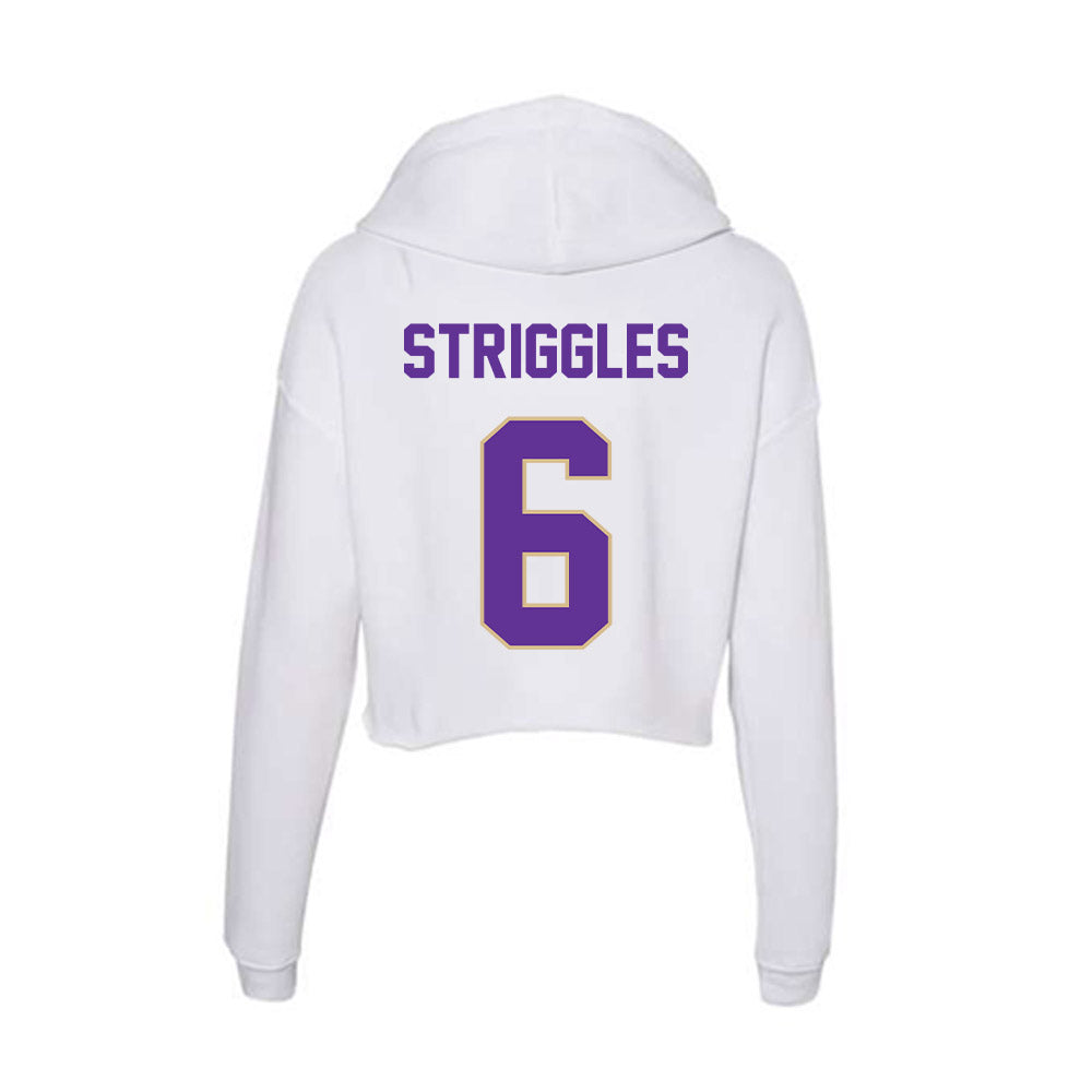 Western Carolina - NCAA Football : Marcus Striggles - Classic Shersey Women's Crop Fleece Hoodie-1